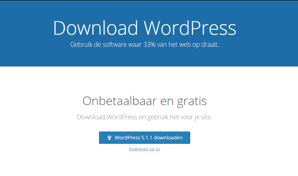 WordPress installeren