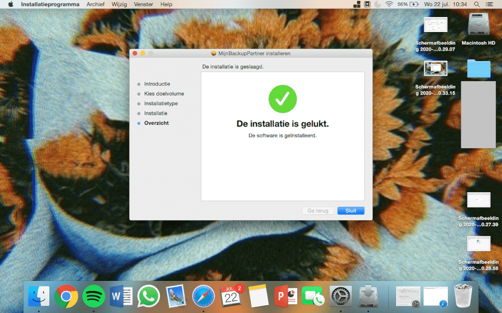 De Backup software downloaden - Mac OSX