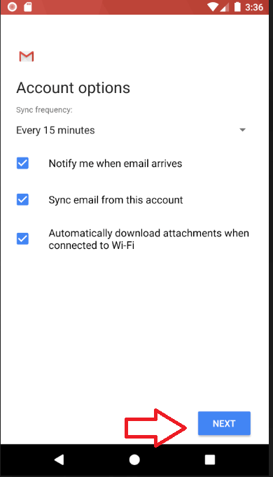E-mail instellen - Android 9