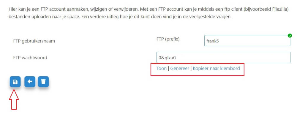 Hoe maak ik een nieuw ftp account aan?