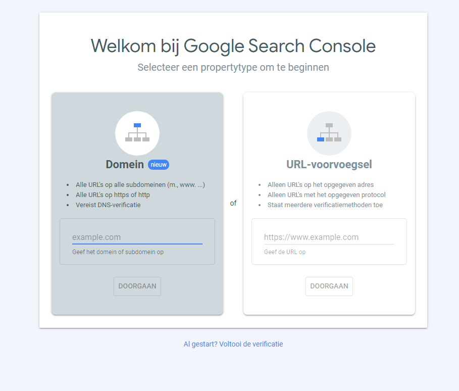 Google Search Console activeren voor je website