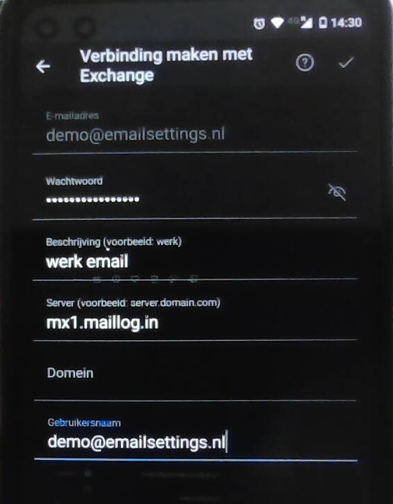 Exchange mail adres instellen binnen Outlook mobiel