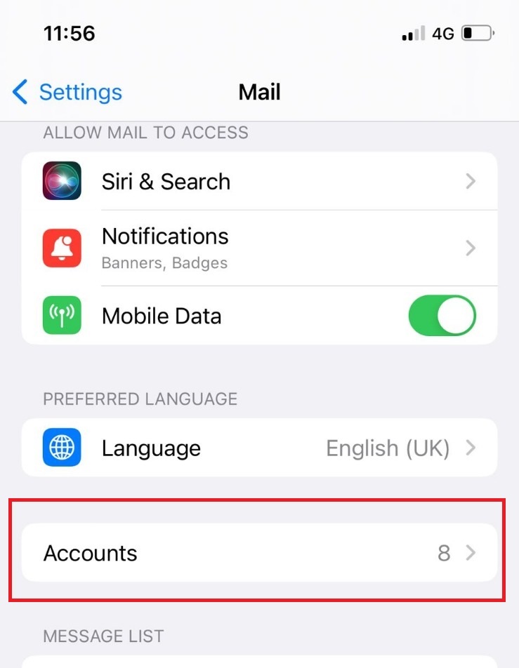 Exchange mail adres instellen binnen iPhone