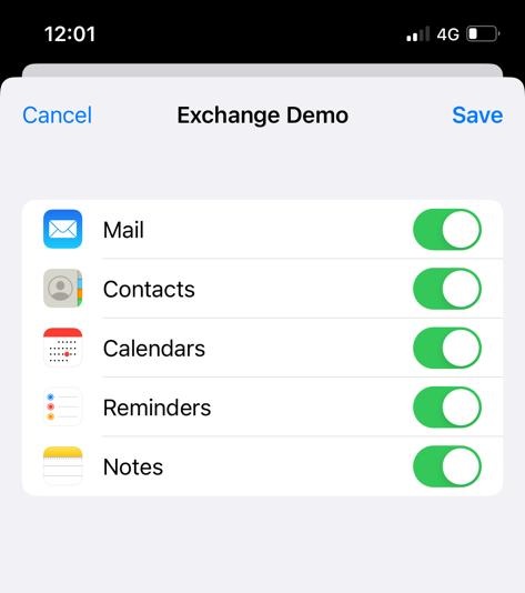 Exchange mail adres instellen binnen iPhone