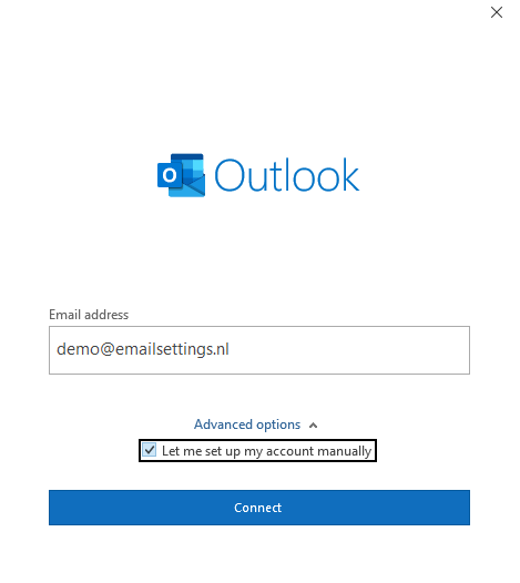 Exchange mail adres instellen binnen Outlook