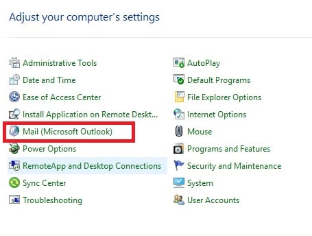 Hosted Exchange instellen binnen Outlook - Control panel