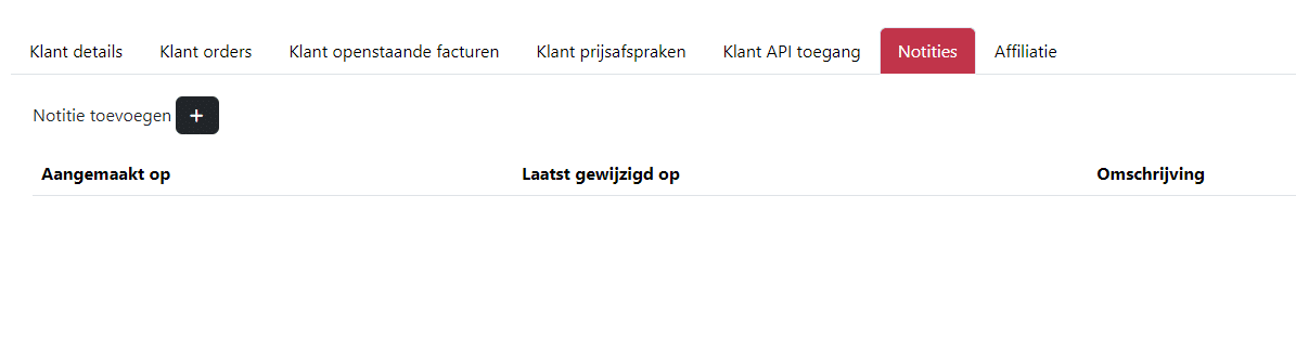 Notities toevoegen aan klanten