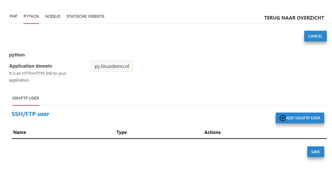 Python Applicatie opstarten