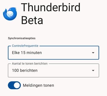 Set up e-mail - Thunderbird Beta Android