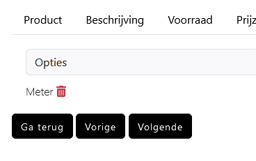 Artikel opties toevoegen