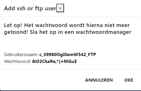 FTP account aanmaken en gebruiken