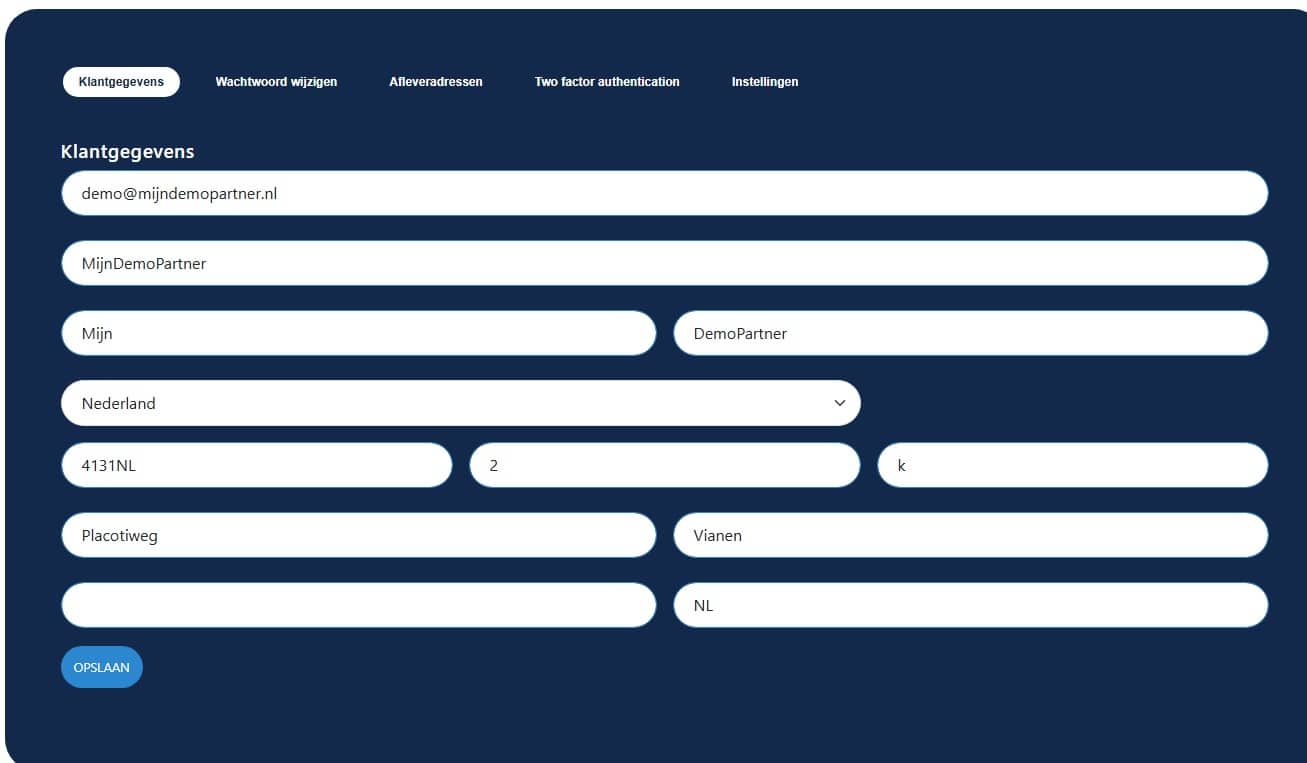 Gegevens voor het klantenpanel wijzigen