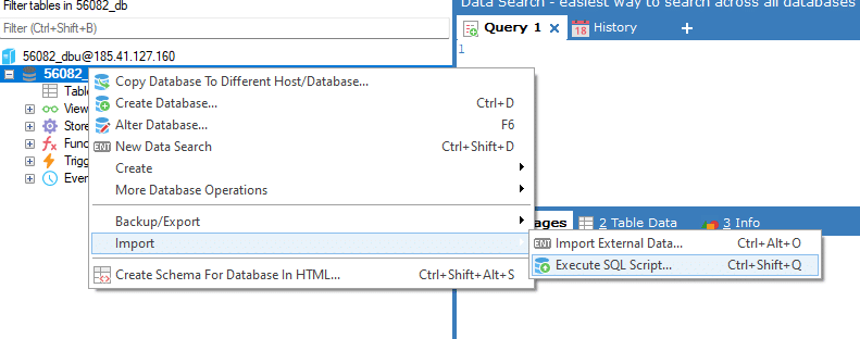 Connectie maken met SQLyog