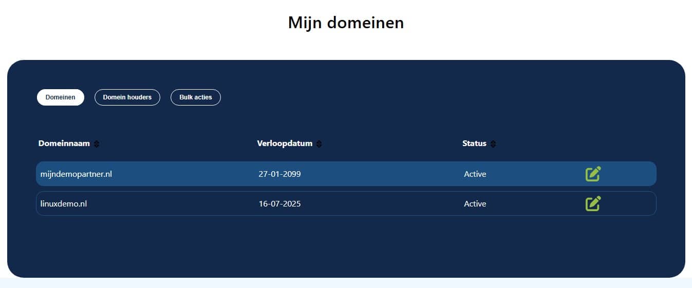 DNS bewerken via het klantenpanel