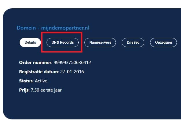 DNS bewerken via het klantenpanel