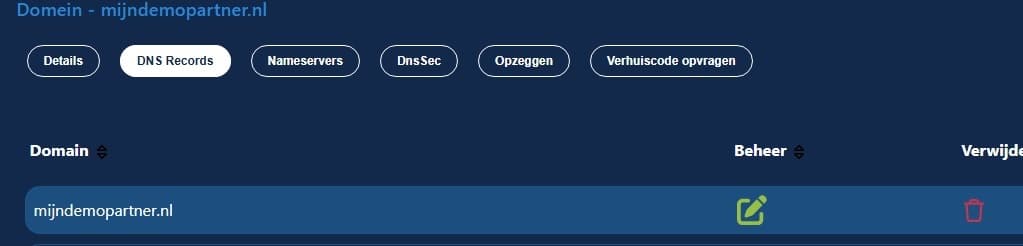 DNS bewerken via het klantenpanel