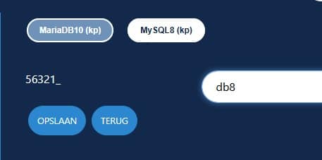 MySQL 8 database aanmaken