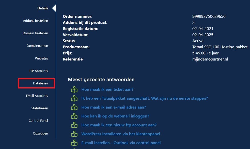 MS SQL databases beheren en aanmaken