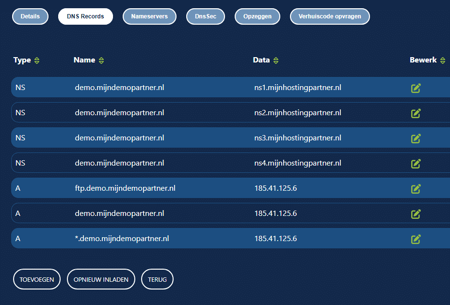 DNS doorverwijzen naar Shopify