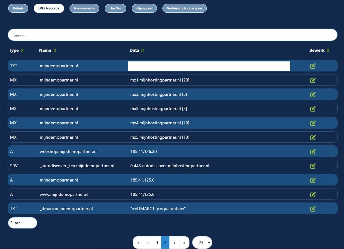 Domein doorverwijzen via DNS