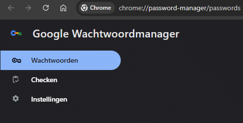 Wachtwoorden beheren