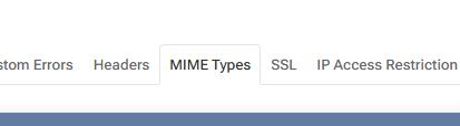 MIME Types toevoegen - algemeen