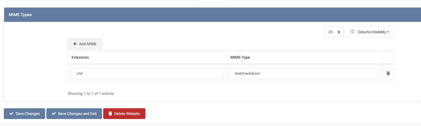 MIME Types toevoegen - algemeen