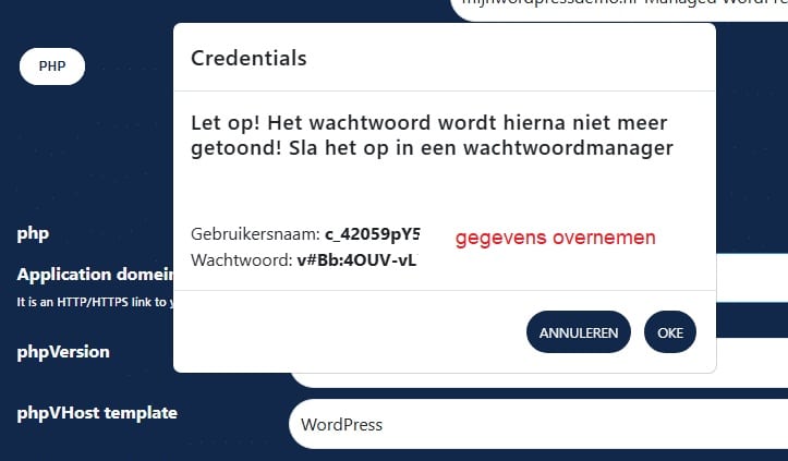 Subdomein aanmaken