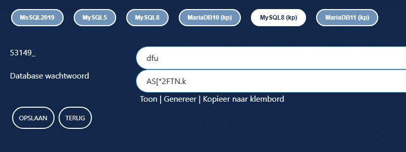 MySQL upgrade - user opnieuw koppelen