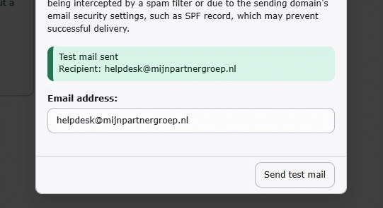 SMTP instellingen voor TYPO3