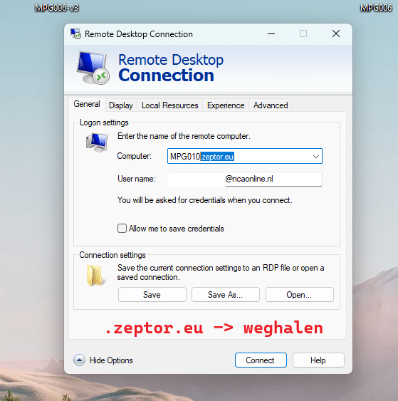 Remote Desktop connectie bijwerken naar v3