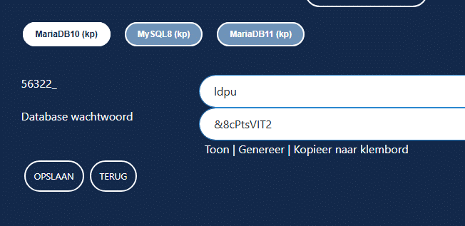 Databasebeheer binnen Linux webhosting