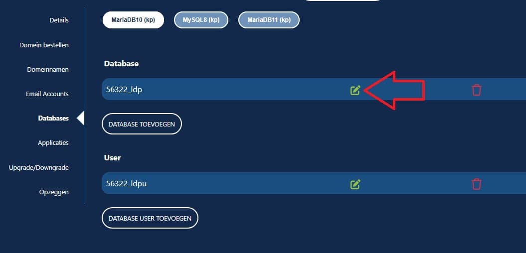 Databasebeheer binnen Linux webhosting