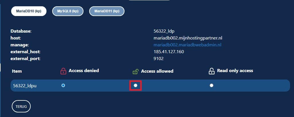 Databasebeheer binnen Linux webhosting