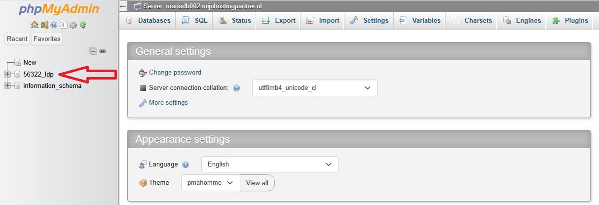 Databasebeheer binnen Linux webhosting
