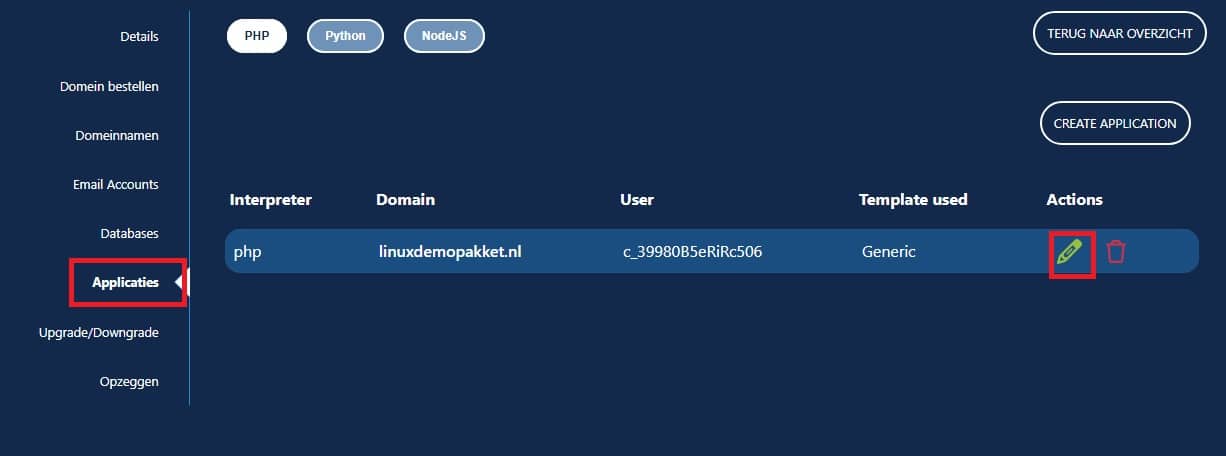 FTP en SSH account aanmaken