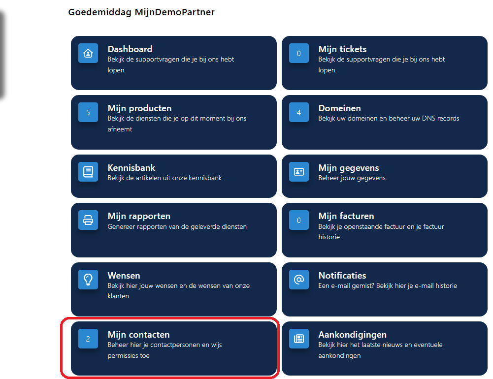 Subaccounts voor het klantenpanel beheren