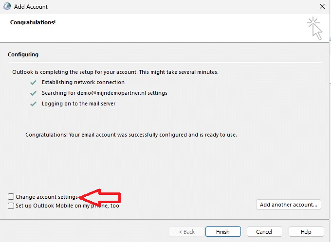 Hosted Exchange instellen binnen klassiek Outlook