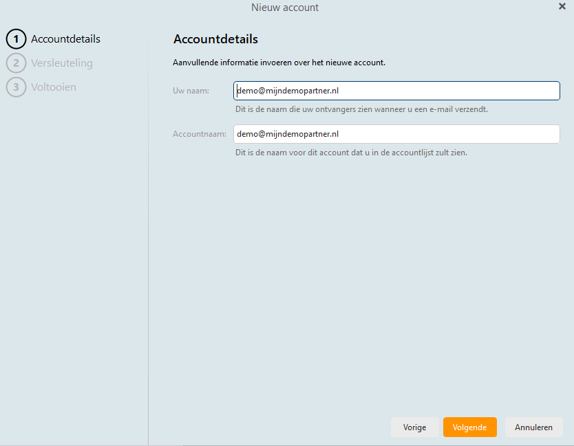 Hosted Exchange instellen binnen eM Client