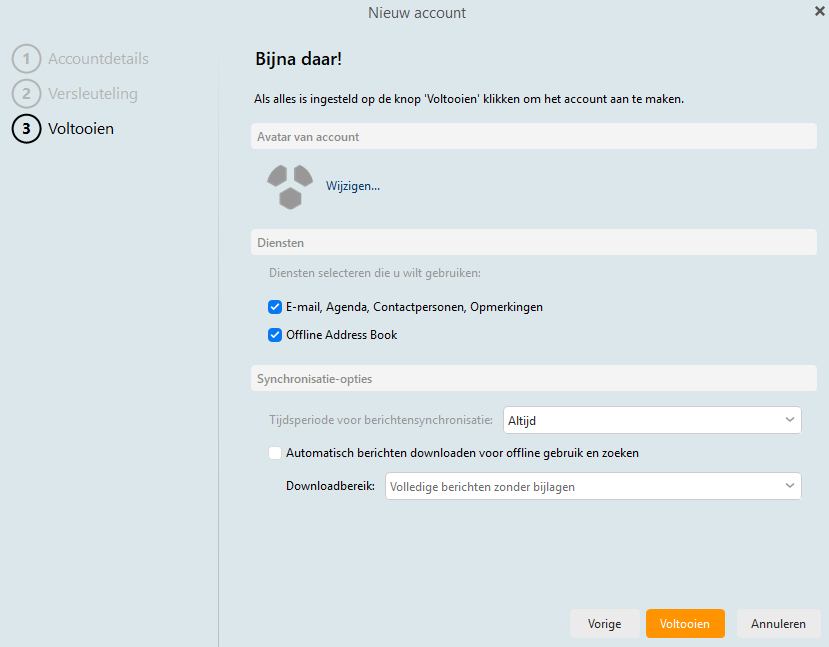 Hosted Exchange instellen binnen eM Client