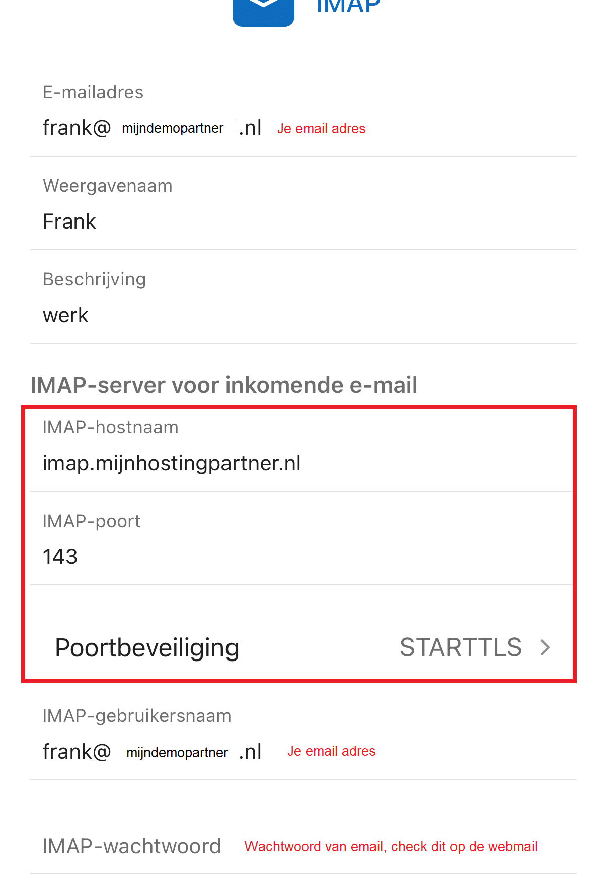 Email instellen - Outlook IOS