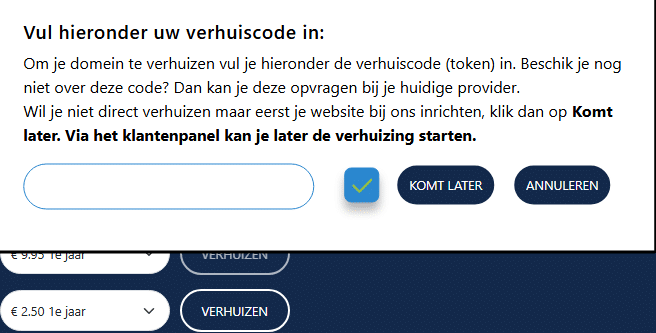 Email migreren vanuit een andere hosting partij