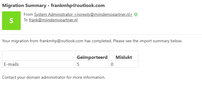 Email migreren vanuit een andere hosting partij
