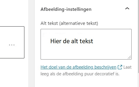 Alt tekst voor het optimaliseren van afbeeldingen