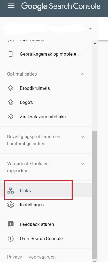 Backlinks bijhouden via Google Search Console