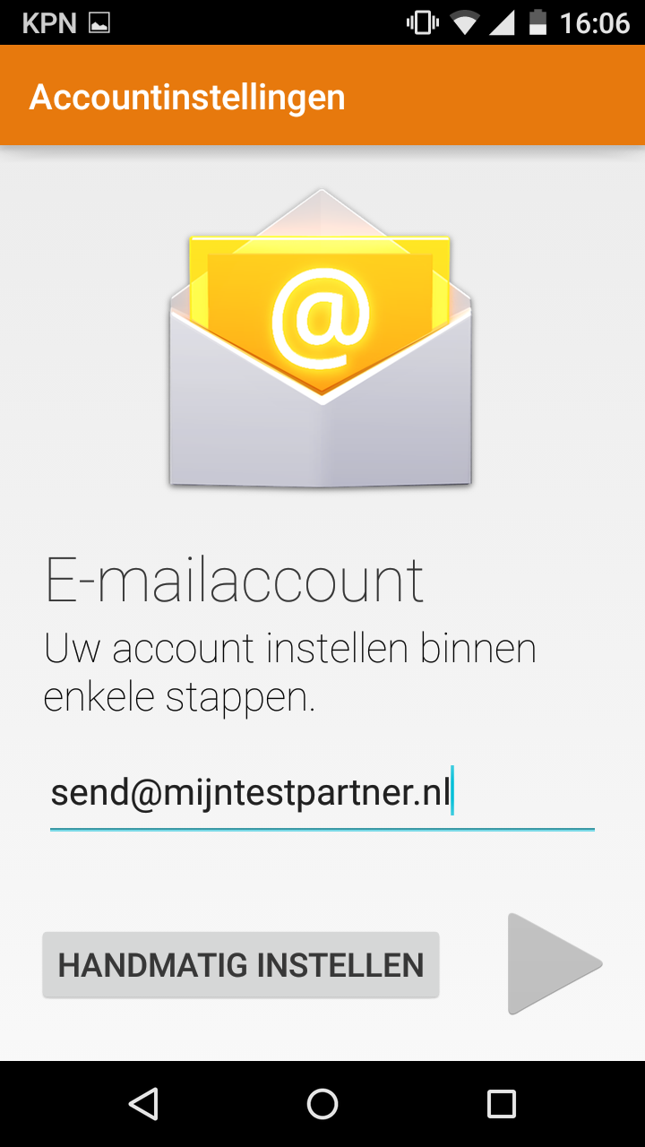 E-mail instellen - Android 5