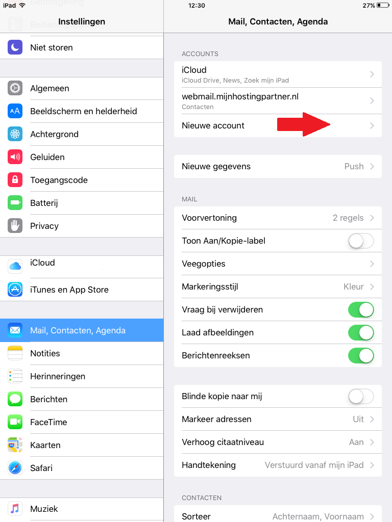 E-Mail-Einrichtung - IOS 9 iPad/iPhone