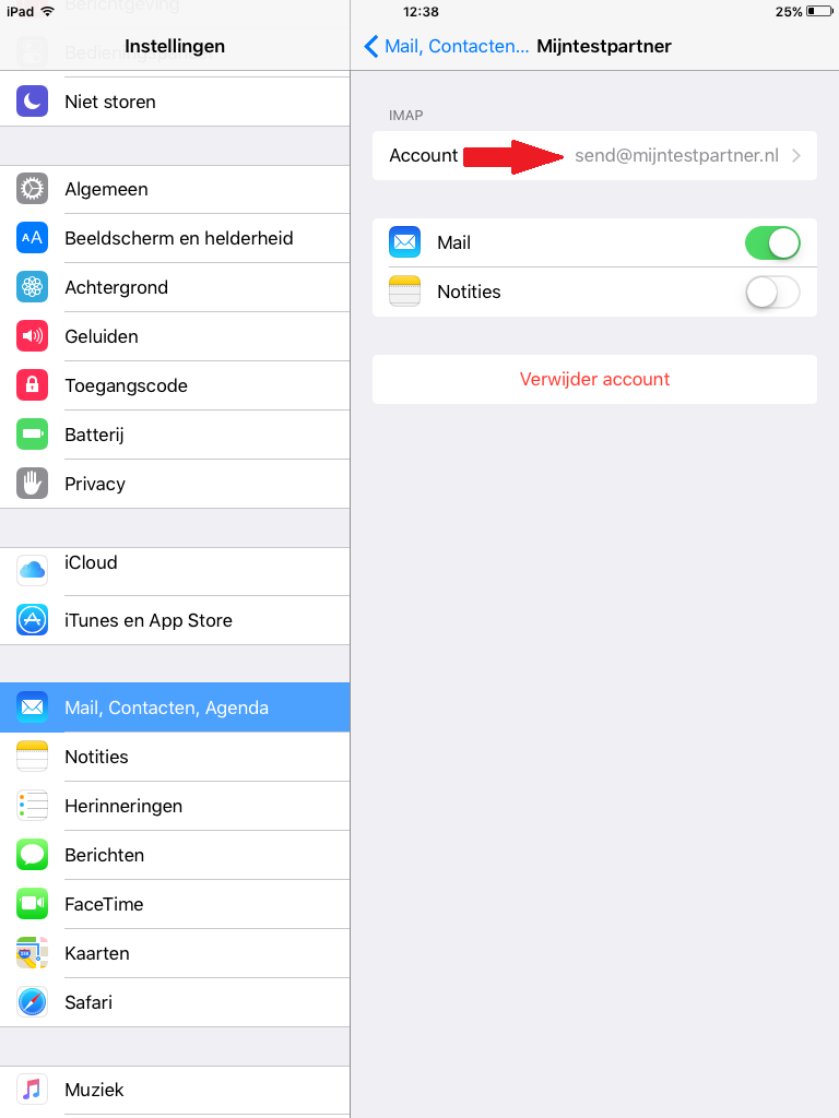 Email setup - IOS 9 iPad/iPhone