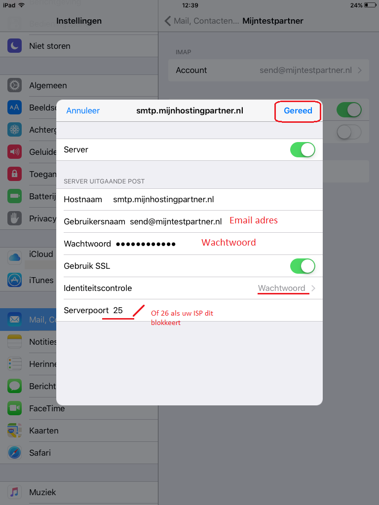 E-Mail-Einrichtung - IOS 9 iPad/iPhone