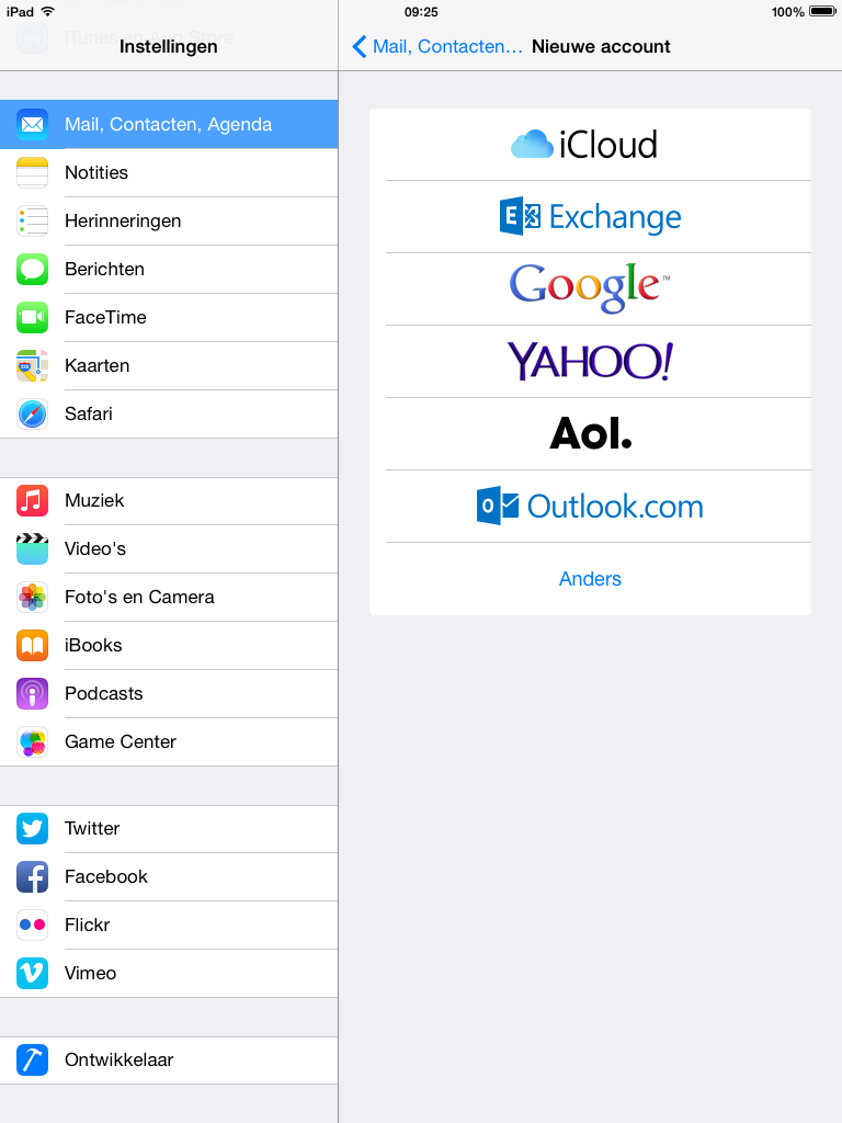 Email instellen - iOS 8 iPad/iPhone